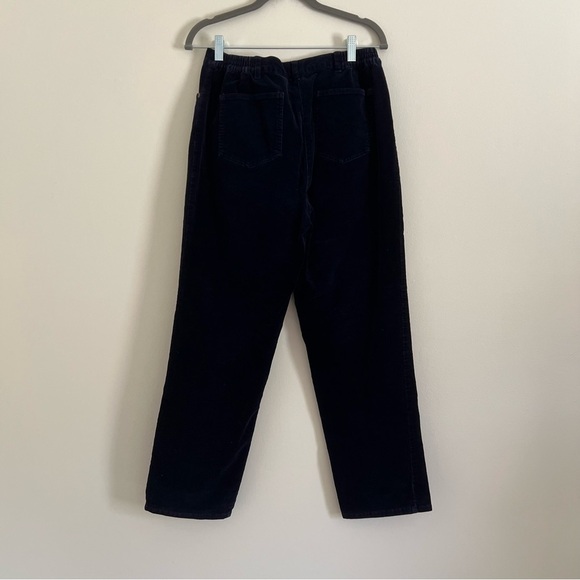 Ruby Rd. Womens Black Straight Leg Jeans Velvet Navy Blue 8 Cotton Work Preppy - Picture 6 of 13